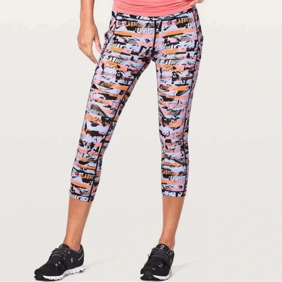 lululemon athletica Pants - lululemon Speed Up Crop Inversion Multi Leggings w/ Mesh 8